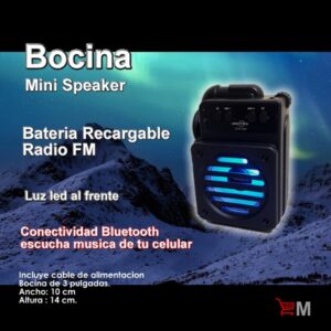 Bocina en color negro