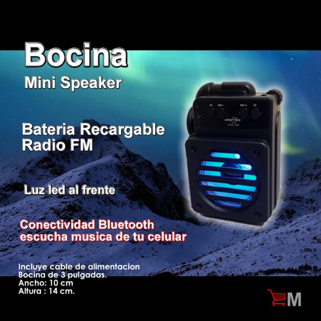 Bocina en color negro