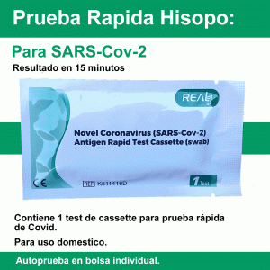 Prueba de covid rápida por medio de hisopo