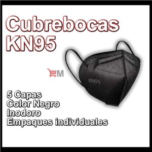 Cubrebocas color negro