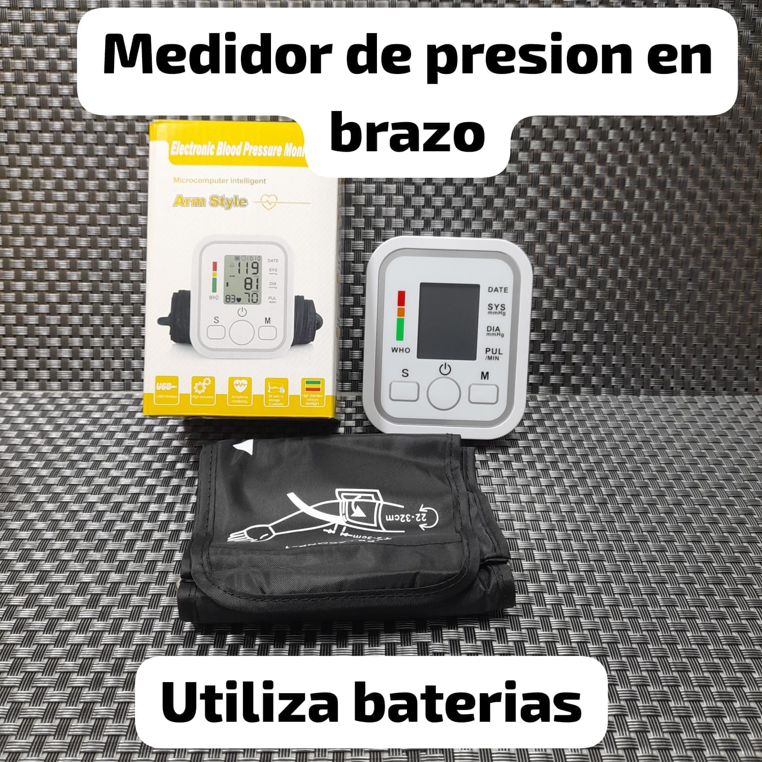 Medidor de presión en brazo
