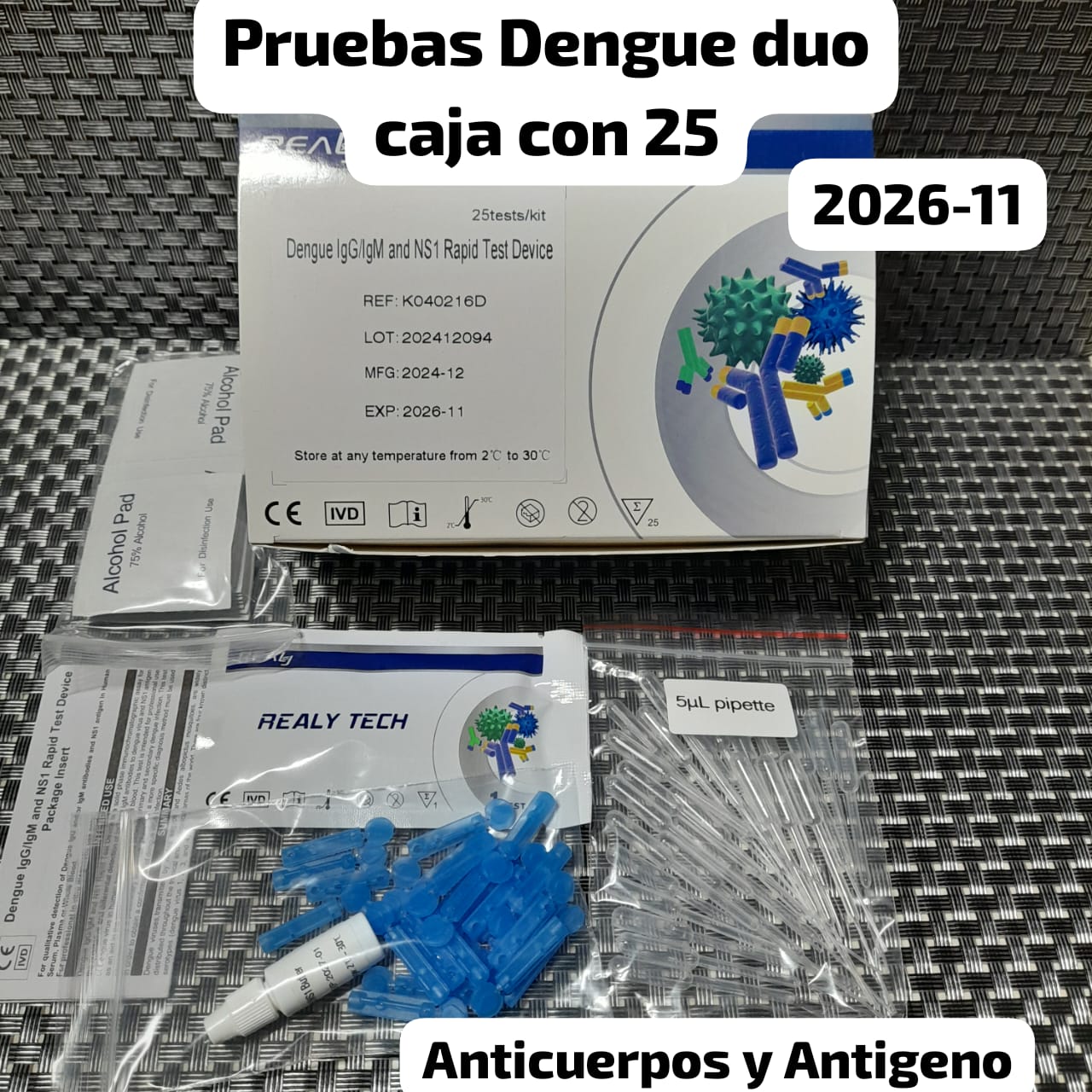 Pruebas rápidas para Dengue Duo
