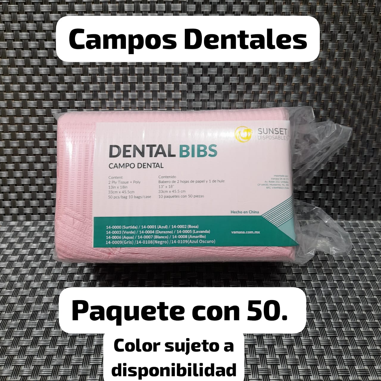Campos dentales en paquete
